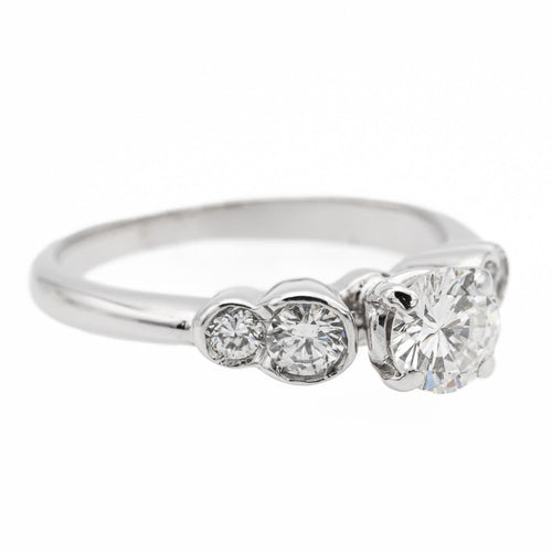 Bague 55 Bague Solitaire Or blanc Diamant 58 Facettes 1137222CN