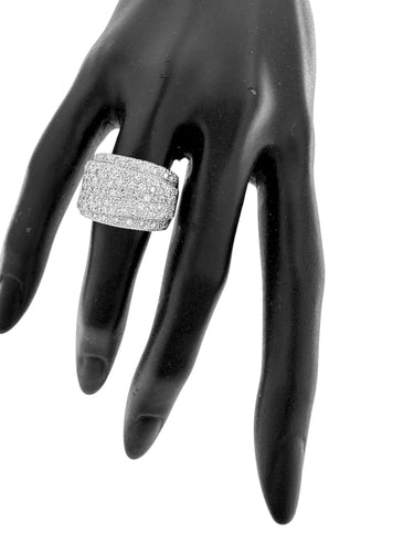 Bague 53.5 Bague or blanc certifiée HRD avec diamants 58 Facettes