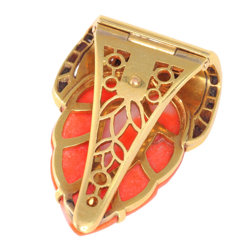 Broche L'élégance redéfinie : une broche Art déco belge inspirée du japonisme 58 Facettes 10015-4334