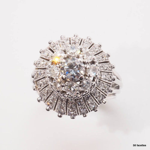 Bague 57 Bague diamants années 50 58 Facettes 4153