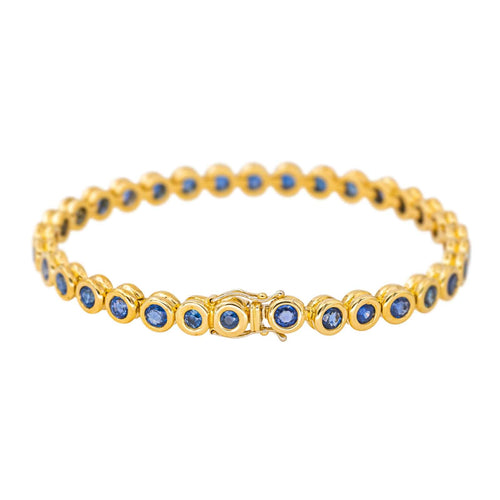 Bracelet Tennis Or jaune Saphir 58 Facettes 4526959CN