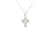 Collier Collier en or blanc 18 carats avec pendentif croix et diamants de 0,35 carat 58 Facettes 13873