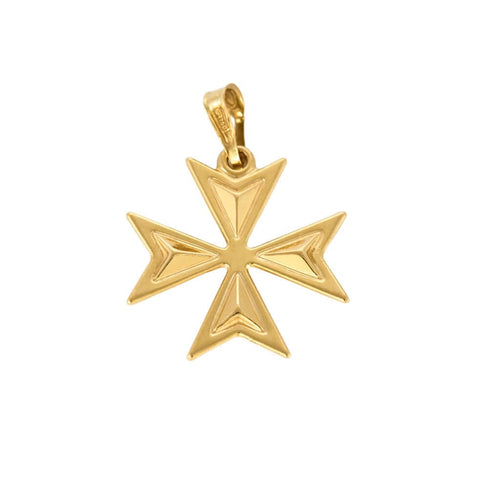 Pendentif Pendentif or jaune, croix de malte 58 Facettes CHOL08683