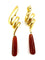 Boucles d'oreilles Boucles d'oreilles en or jaune 18K et cornaline 58 Facettes