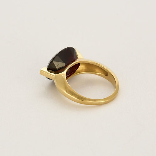 Bague 55 Bague en or jaune et grenat de type almandin 58 Facettes LOR3913