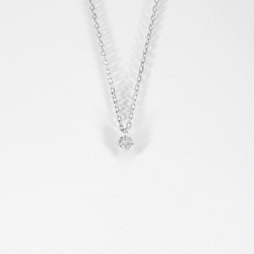 Collier COLLIER OR BLANC 1 DIAMANT O,O7ct 58 Facettes M8927