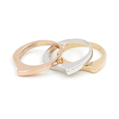 Bague 54 Bague Or blanc, Or jaune, Or rose 58 Facettes 1943849CN