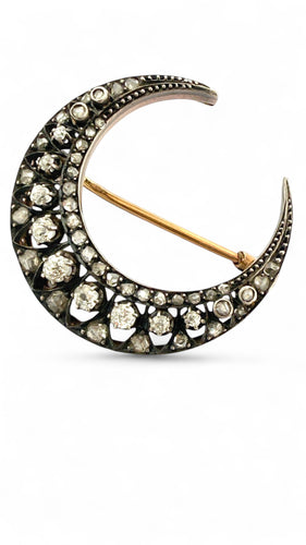 Broche Broche Napoléon 3 en or et argent sertie de diamants 58 Facettes