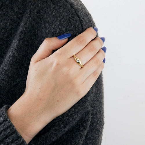 Bague 57 Bague Jonc Anglais Diamant Or Jaune 58 Facettes