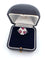 Bague 57 Bague en or blanc 18 carats avec rubis et diamants 58 Facettes