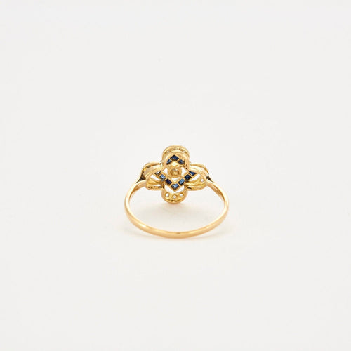 Bague 55.5 Bague saphirs et diamants 58 Facettes