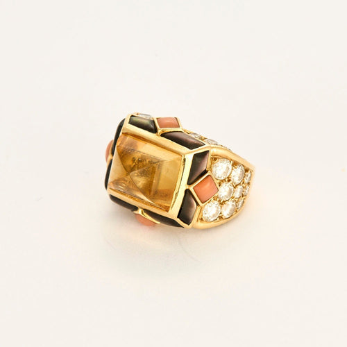 Bague 47 BULGARI (Attribué à) - Bague Marina B citrine pain de sucre 58 Facettes