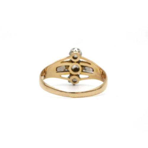 Bague 55 Bague - Or bi-colore & Diamants 58 Facettes 250101R