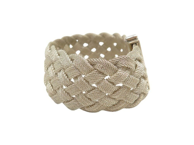 Bracelet bracelet TIFFANY & CO somerset tresse maille en argent 925 t 18 46.5 gr 58 Facettes 267971