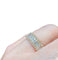 Bague 54 Bague demi-alliance or jaune, diamants baguette, pavage 58 Facettes 7810