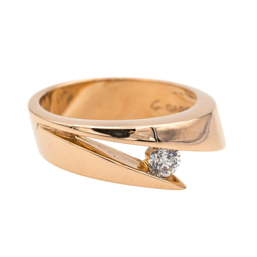 Bague 52.5 Garel Bague Solitaire  Or rose Diamant 58 Facettes 3777150CN