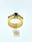 Bague 59.5 Bague en or jaune, diamants et saphirs 58 Facettes