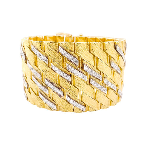 Bracelet Bracelet Sterlé Paris, or jaune, platine, diamants. 58 Facettes 34886