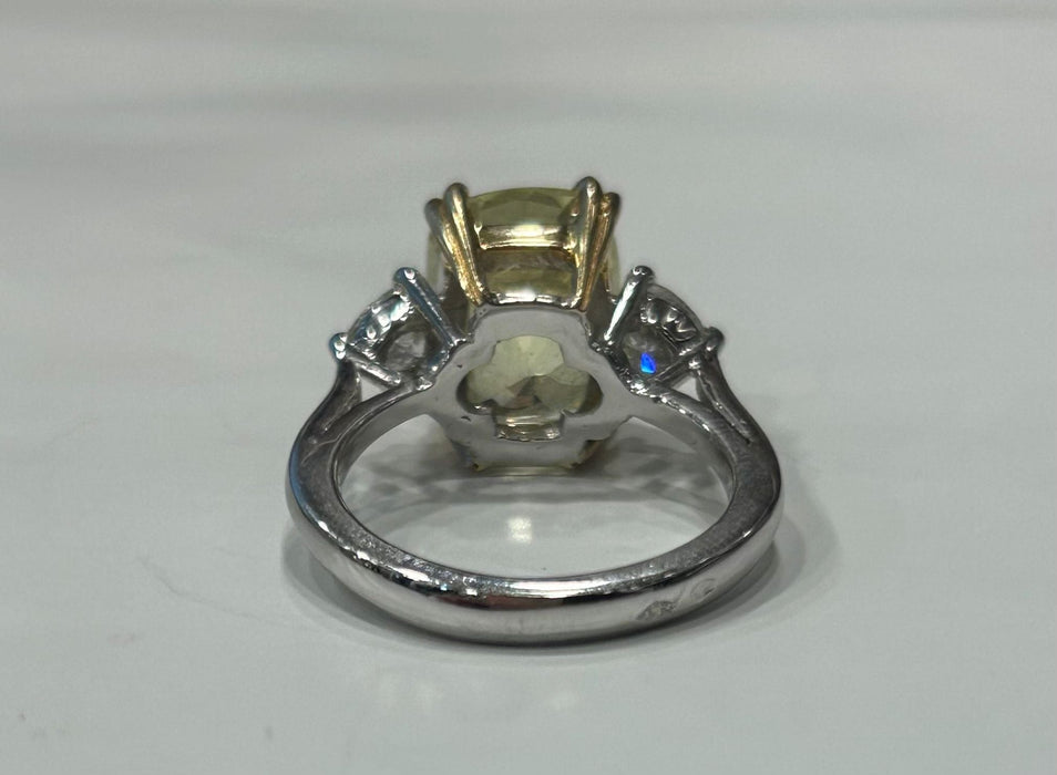 Bague 54 Bague Cocktail 2 ors, saphir, diamants 58 Facettes LP829