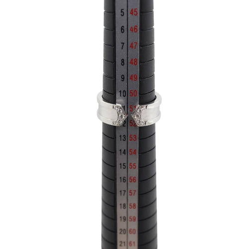 Bague 51 Cartier - Bague C2 en or blanc et diamants pavés 58 Facettes 1