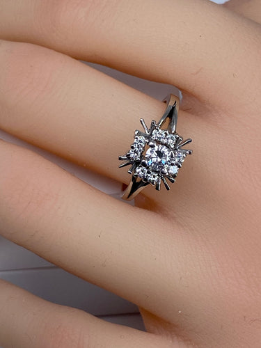 Bague 55 Bague Margueritte en Or blanc & Diamants 58 Facettes AB72