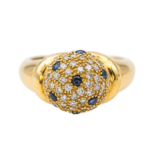 Bague 56 Bague Or jaune Diamant, Saphir 58 Facettes 577641GD