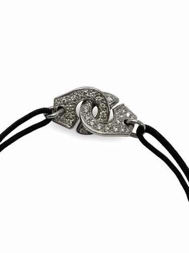 Bracelet Bracelet Dinh Van Menottes or blanc et diamants 58 Facettes 1011