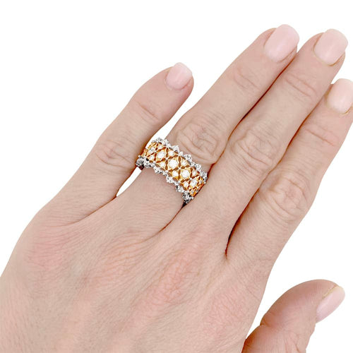 Bague 53 Bague Buccellati, "Eternelle Band", deux ors, diamants. 58 Facettes 35237