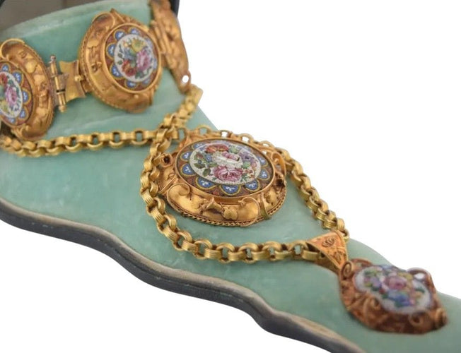 Pendentif Ensemble de micromosaïques en 3 pièces 1850 58 Facettes CL20