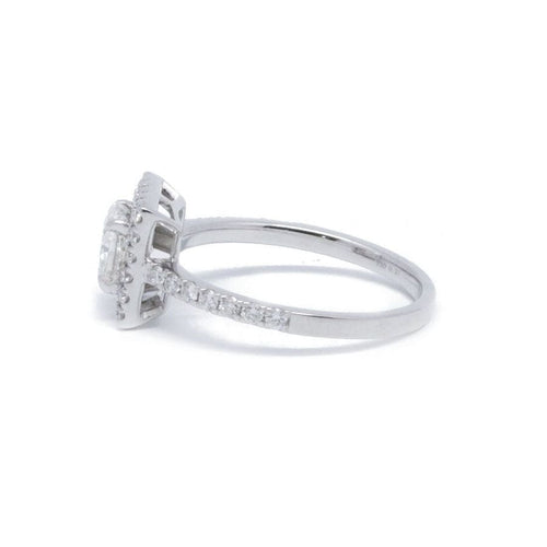 Bague 54 Solitaire or blanc et diamants 58 Facettes 210131R-200065R