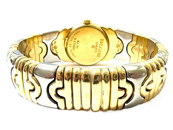 Montre BVLGARI. Collection Parentesi, montre or et acier 58 Facettes