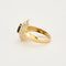 Bague 55 Bague or jaune, saphir et diamants 58 Facettes
