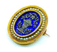 Broche Broche en or jaune , perles fines, diamants, émail bleu vers 1860 58 Facettes AB440