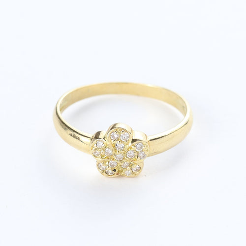 Anillo en oro amarillo con diamantes 58 Facettes 129058B