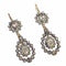 Boucles d'oreilles Haute Couture historique : boucles d'oreilles en diamant pré-victoriennes 58 Facettes 21345-0172