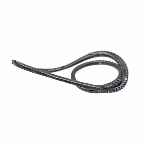 Bague 48 Etername Bague Entrelacs Or noir Saphir 58 Facettes 578316CD