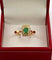 Bague 55 Bague ancienne or jaune émeraude et diamants 58 Facettes