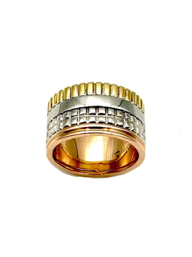 Bague 54 BOUCHERON - Collection "Quatre", bague 3 ors (rose, blanc et jaune) 58 Facettes