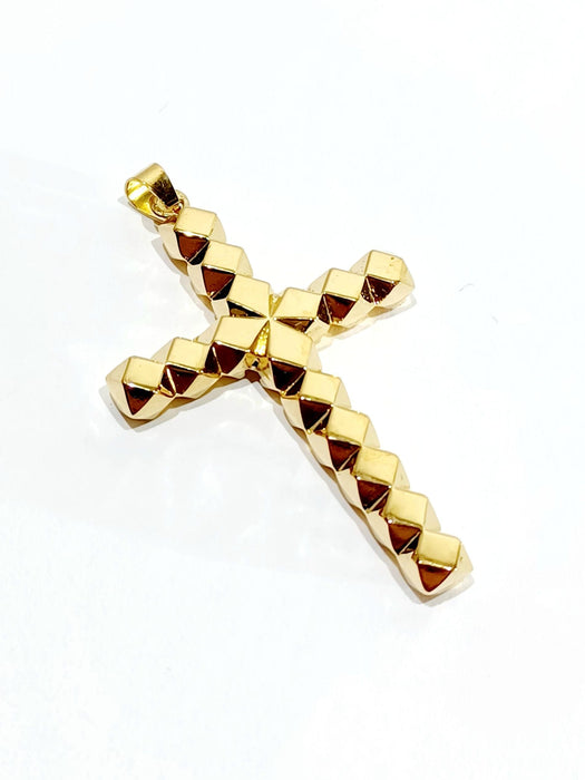 Pendentif Pendentif croix en or jaune 58 Facettes