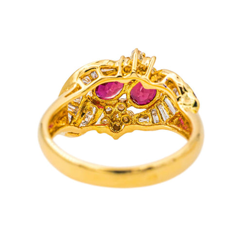 Bague 52 Bague  Cocktail Or jaune Rubis, Diamant 58 Facettes 2634194CN