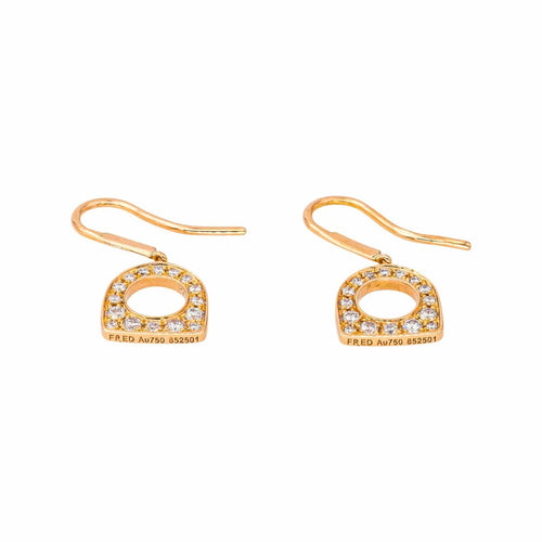Boucles d'oreilles Fred Boucles d'oreilles Dormeuses Success Or rose Diamant 58 Facettes 4600464RV