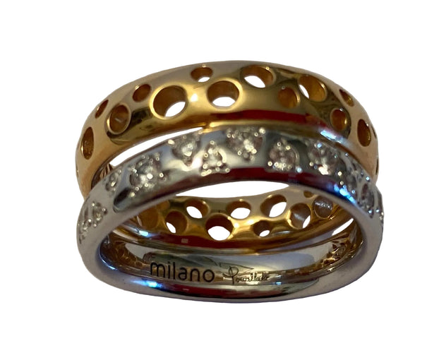 52 POMELLATO - Anello Milano oro e diamanti 58 Facettes