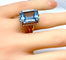 Bague 52 Bague en or jaune 18 carats avec aigue-marine 13 carats 58 Facettes AB667