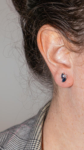 Boucles d'oreilles Boucles d'oreilles Or blanc Saphir, Diamant 58 Facettes 4479173CN