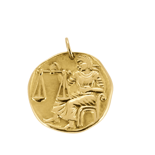 Pendentif Elegante Médaille Verseau en or jaune 58 Facettes BLO0492
