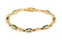Bracelet Bracelet contemporain or jaune, émeraudes et diamants 58 Facettes B727