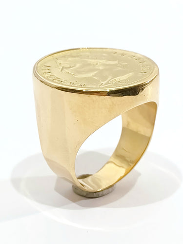 Bague 57.5 Bague Or jaune Napoléon III 58 Facettes 2945/1