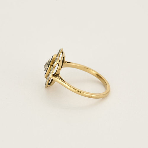 Bague 52,5 Bague en or blanc, or jaune, diamants et saphirs de synthèses calibrés 58 Facettes MON0490