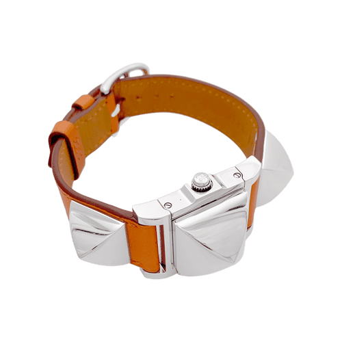 手表 Hermès "Médor" 钢，皮革。 