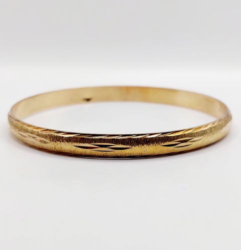 Bracelet Bracelet jonc vintage or jaune finement ciselé 58 Facettes A06349